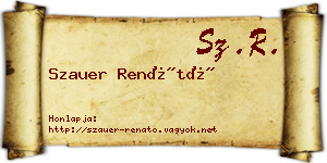 Szauer Renátó névjegykártya