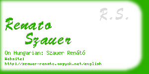 renato szauer business card