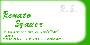 renato szauer business card